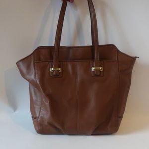 Women’s Coach Brown Leather Tote Bag Handbag Purse